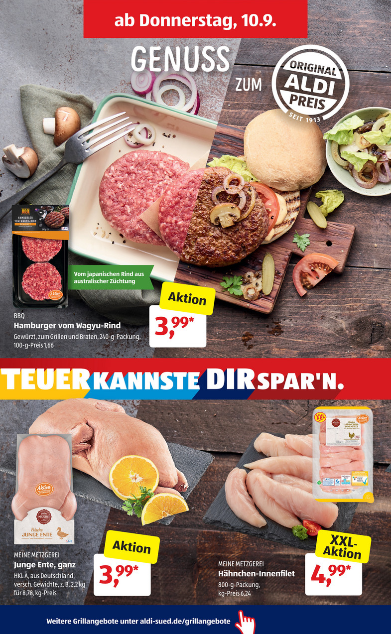 Aldi Süd – Prospekt ab Montag, 07.09.2020 – Letzte Seite – Prospektwerbung