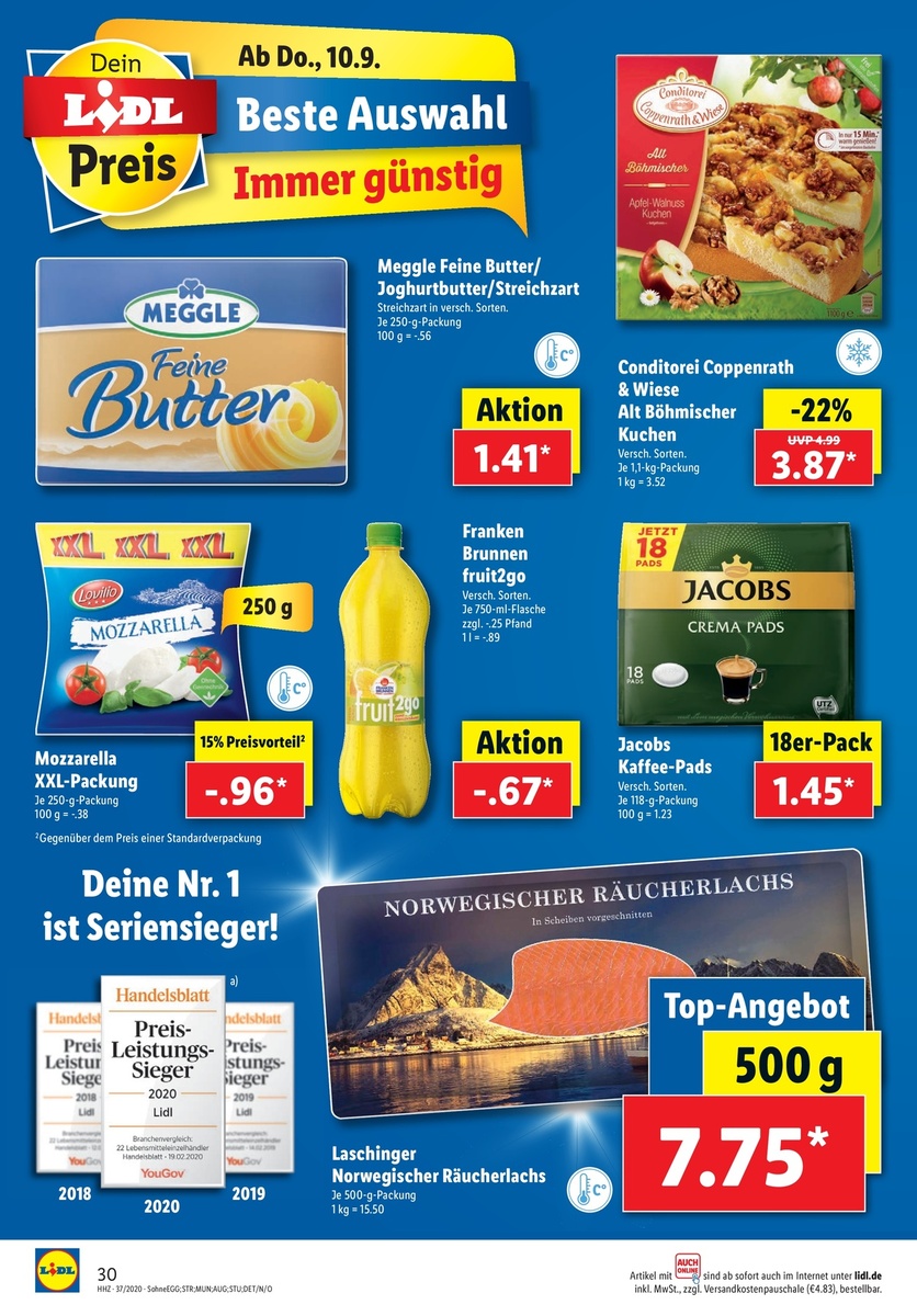 Lidl – Aktionsprospekt ab Montag, 07.09.2020 – Seite 30 – Prospektwerbung